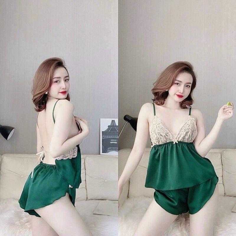 Đồ ngủ bigsize/ Đồ ngủ gợi cảm sexy có mút ngực cột dây sau lưng mã 3