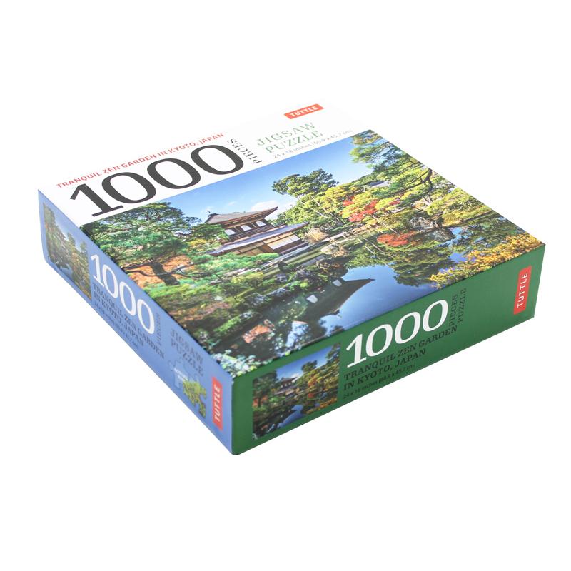 Tranquil Zen Garden In Kyoto Japan- 1000 Piece Jigsaw Puzzle: Ginkaku-ji Temple, Temple Of The Silver Pavilion (Finished Size 24 in x 18 in)