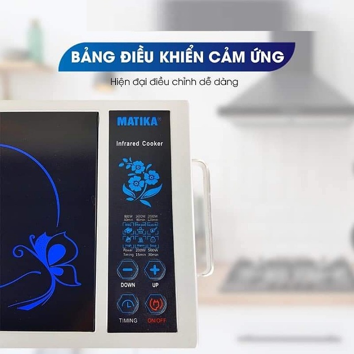 Bếp Hồng Ngoại Đơn - Bếp Điện MATIKA MTK-H22 Không Kén Nồi-Hàng chính hãng