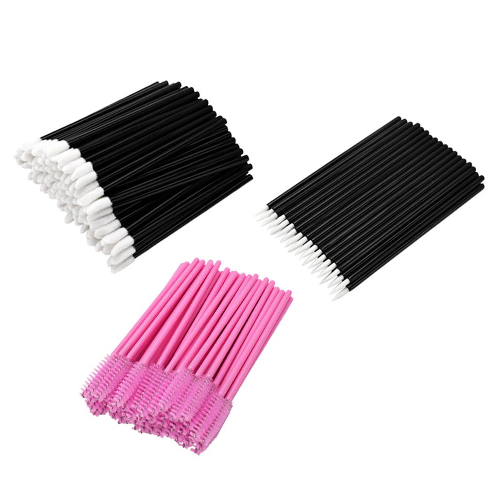 Disposable Applicator for Make Up Wands Mascara for Lips Eyeliner - Pink, as
