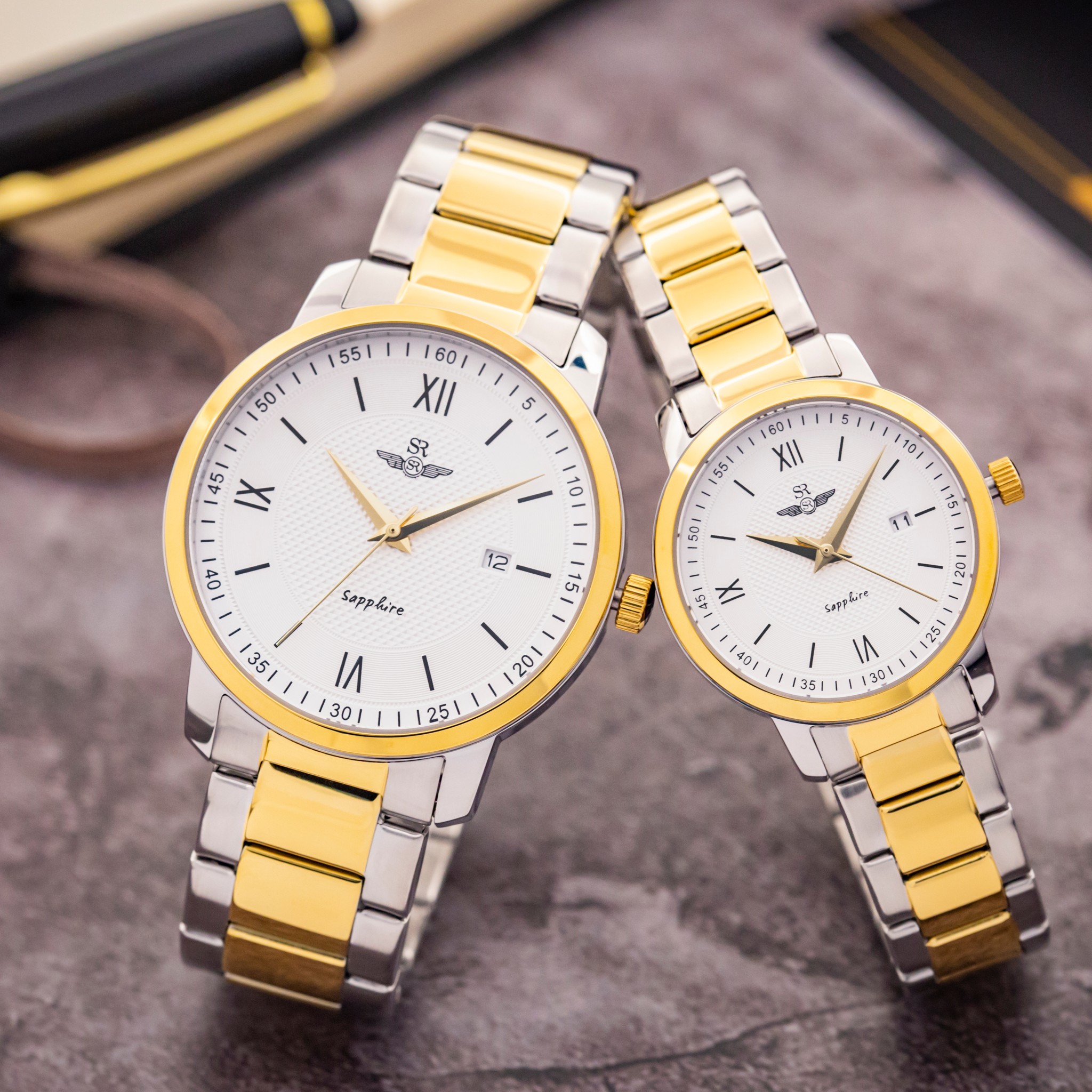 Đồng hồ Cặp Dây Thép không gỉ SRWATCH SG3005.1202CV-SL3005.1202CV