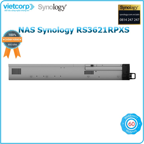 Thiết bị lưu trữ NAS Synology RS3621RPXS - Hàng Chính Hãng