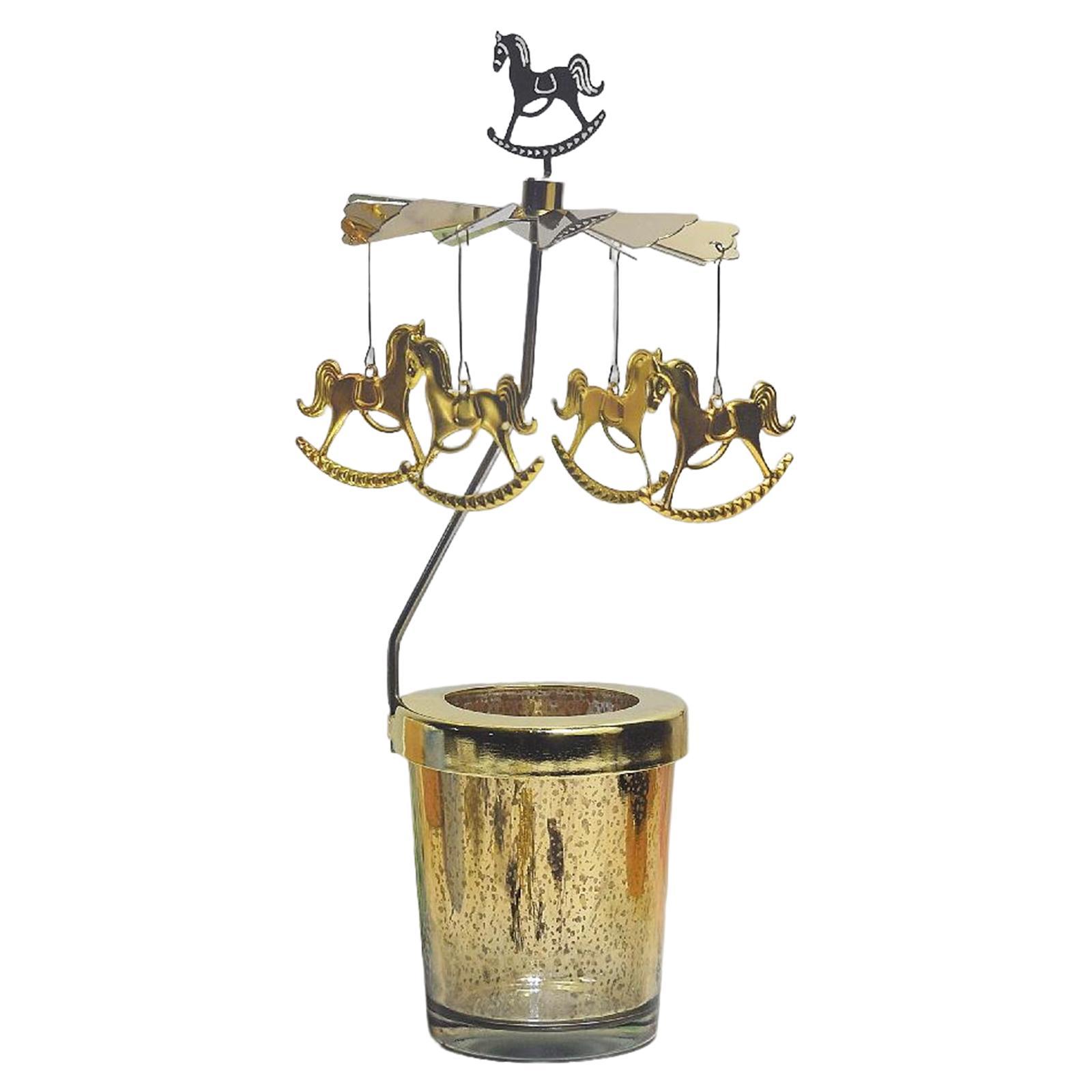 Candle Holder Tea Light Holder Rotating Candlestick for Holiday