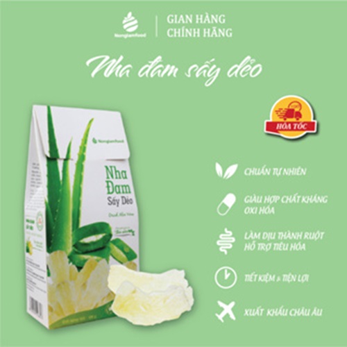 Nha đam sấy dẻo Nonglamfood hộp 100g | Đồ ăn vặt tốt cho sức khỏe