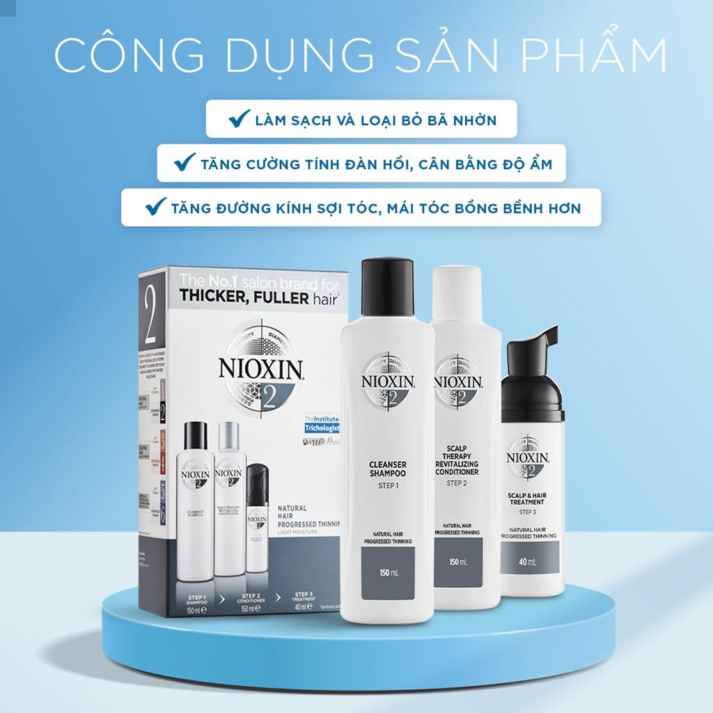 Bộ Chăm Sóc Tóc Nioxin 2 Dành Cho Tóc Tự Nhiên, Thưa Mỏng Và Rụng Nhiều Natural Hair With Progressed Thinning