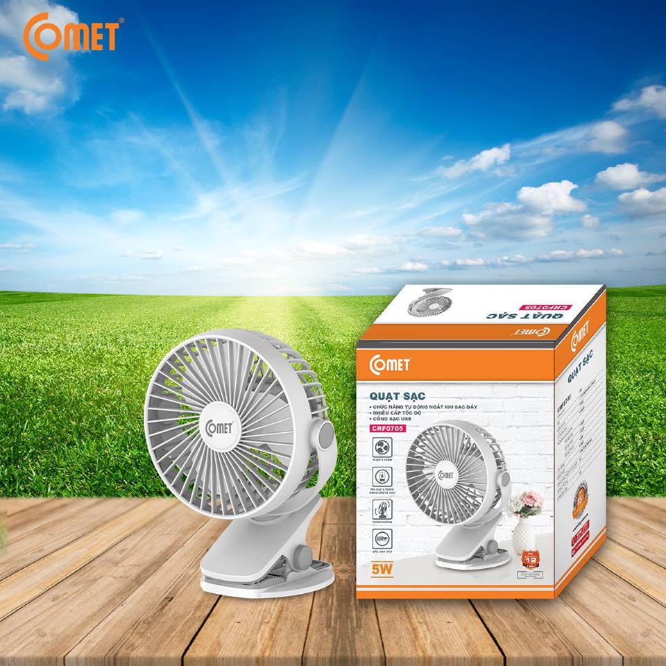 Quạt Sạc Comet CRF0705 - Hàng chính hãng