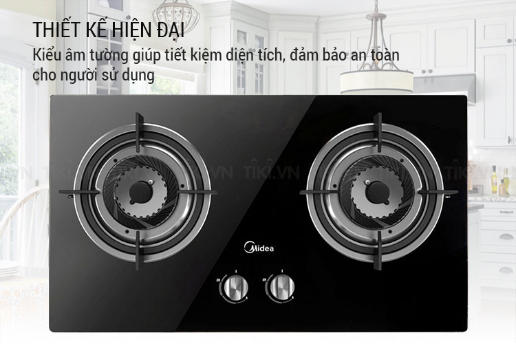 Bếp Ga Âm Midea MQ7211-G - Đen - Hàng chính hãng