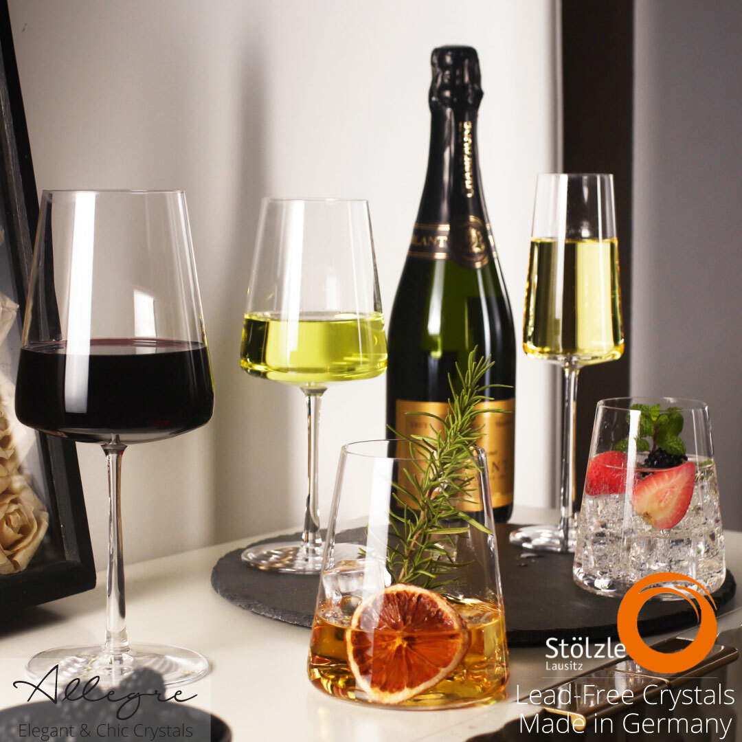 Ly Pha Lê Stoelzle Power White Wine Glass 402ml - Thiết Kế Dành Riêng Cho Các Loại Vang Đỏ Và Vang Trắng Có Nồng Độ Mạnh