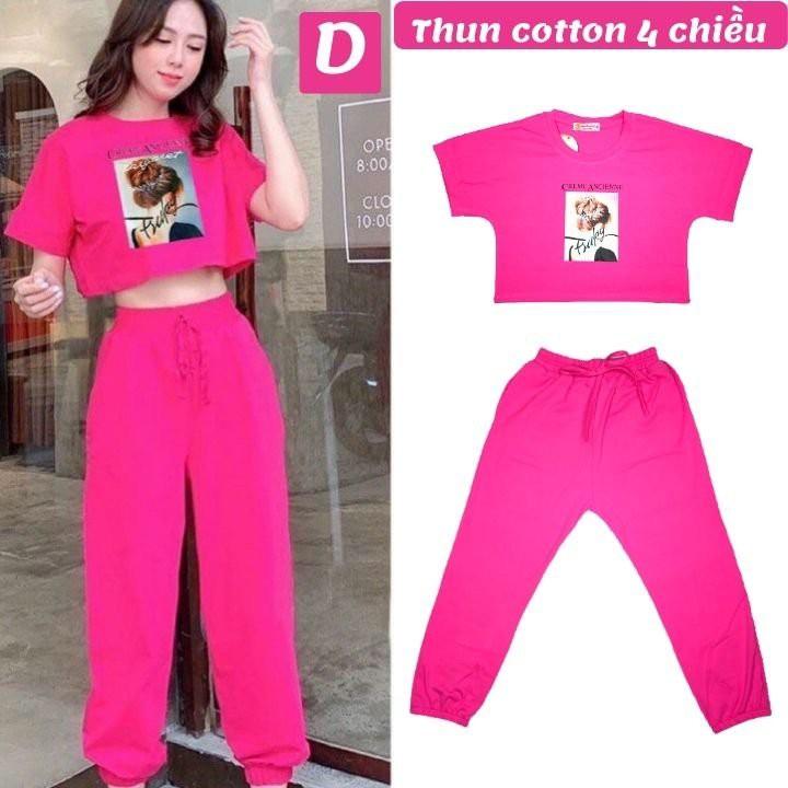 Đồ bộ bé croptop cho bé gái hình dễ thương từ 9-43kg. Áo croptop bé gái- quần thể thao