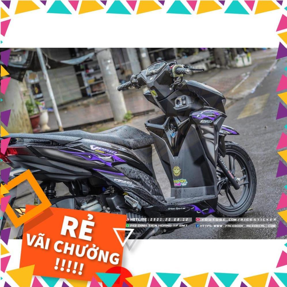 Tem Rời Vario 150 Mẫu Lửa Tím Đen Bạc