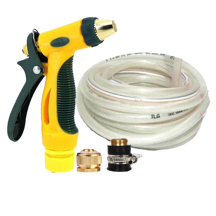 Bộ dây vòi xịt nước rửa xe, tưới cây tăng áp 3 lần,loại 3-5M  206317