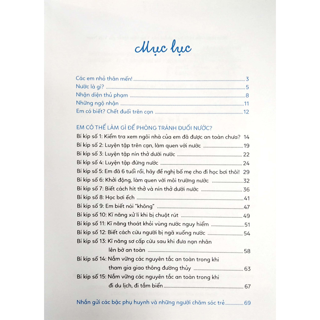 15 Bí Kíp Giúp Tớ An Toàn - Cẩm Nang Phòng Tránh Đuối Nước