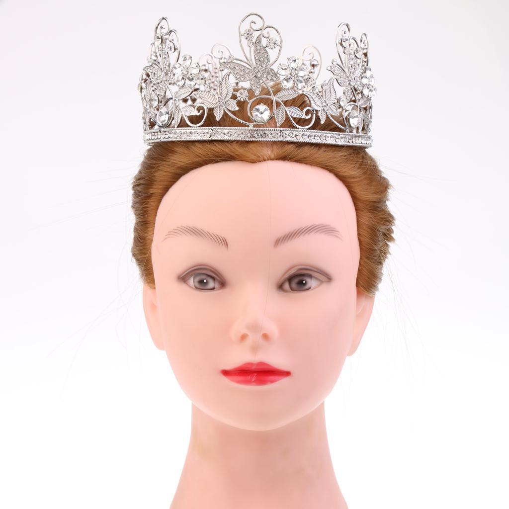 Wedding Princess Crystal Crown Tiara Bridal Rhinestone Hair Accessories White