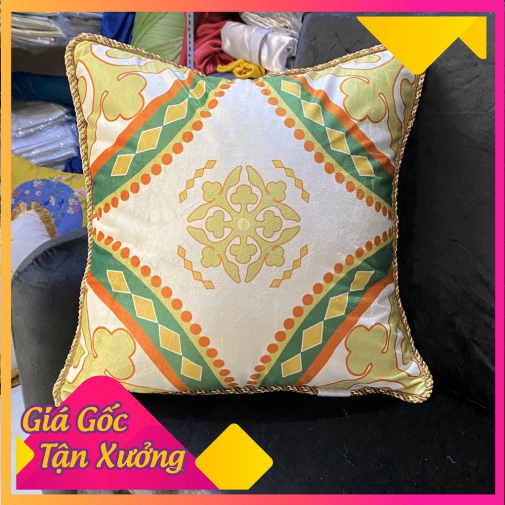 Gối Tựa Lưng Gối Tựa Sofa, Gối Vuông Trang Trí Hoa Văn Hiện Đại Kích Thước 45x45cm