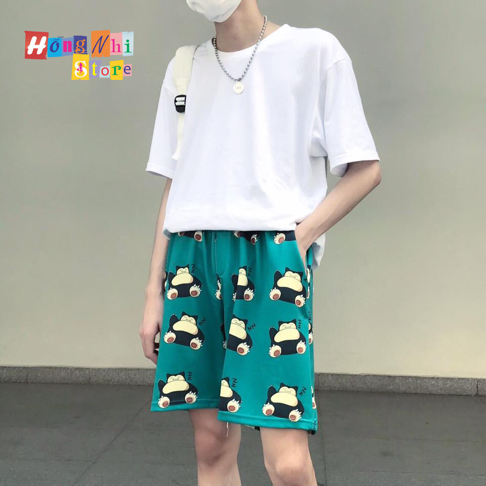 Quần Short Cartoon Unisex Hình Gấu - Quần Đùi Hoạt Hình Siêu Cute - MM