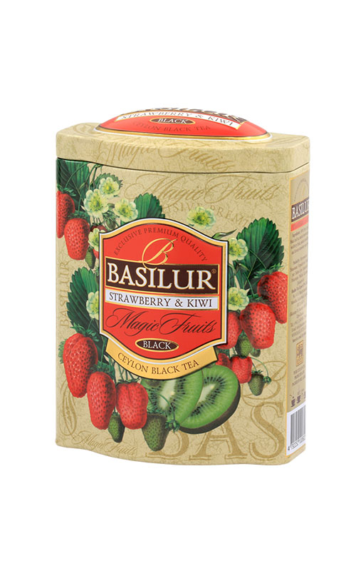 Trà đen Ceylon Basilur cao cấp vị Dâu tây & Kiwi - 100g