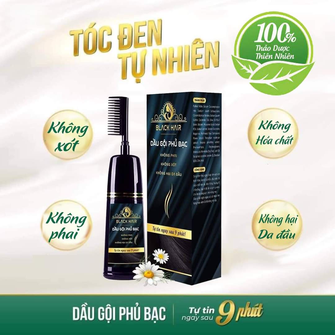 Dầu Gội Phủ Bạc BackHair Vạn Tam Chính Hãng