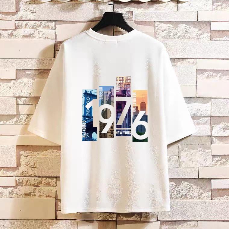 ÁO THUN TAY LỠ UNISEX IN 1976 CỰC PHẨM HOT HIT SIÊU ĐẸP - FREESIZE DƯỚI 75KG