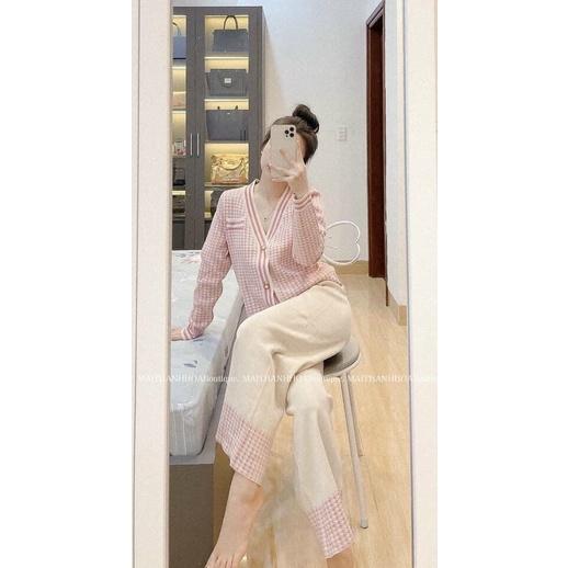 Set bộ len zic zac quần ống sớ