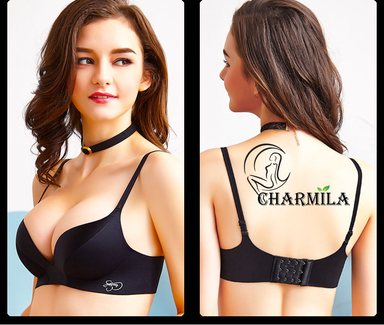 Áo ngực nữ Charmila su phối lụa không gọng nâng vòng 1 tạo khe siêu gợi cảm mã AN23