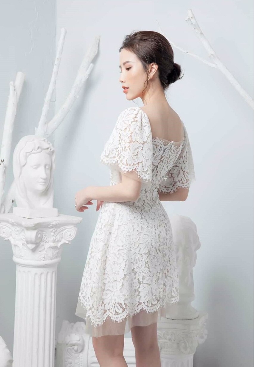 Đầm xòe hối ren lụa dự tiệc cực sang BY8209