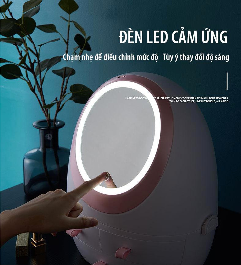 Hộp Trang Điểm Có Đèn LED Đa Năng