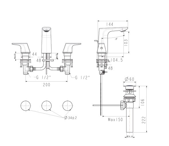 Vòi chậu rửa mặt lavabo American Standard Signature WF-1703