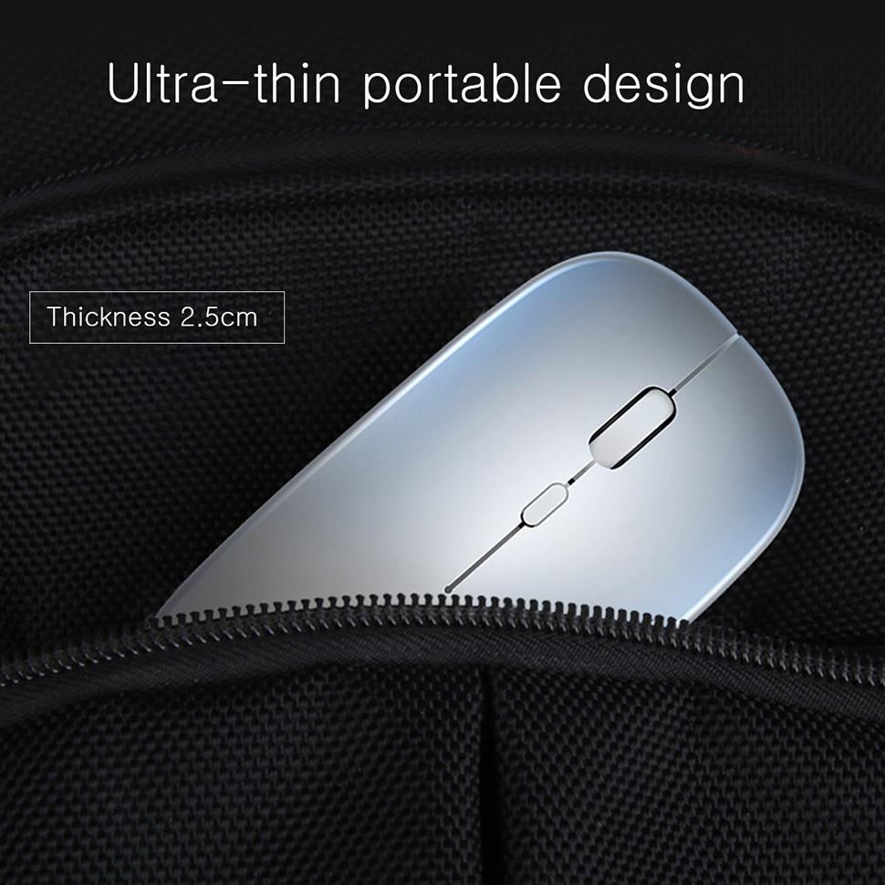 LED Backlit Sạc Không Dây USB Thu Công Thái Quang Chơi Game Im Lặng Máy Tính Laptop Chuột Wirelesss