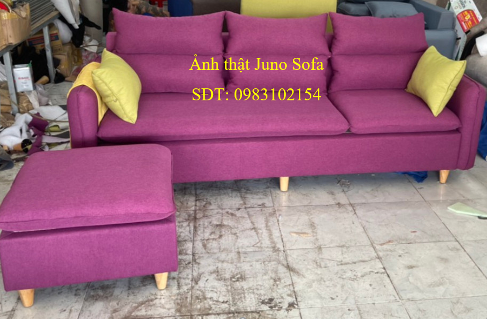 Ghế sofa phòng khách juno Sofa Băng 2m1 kèm theo đôn