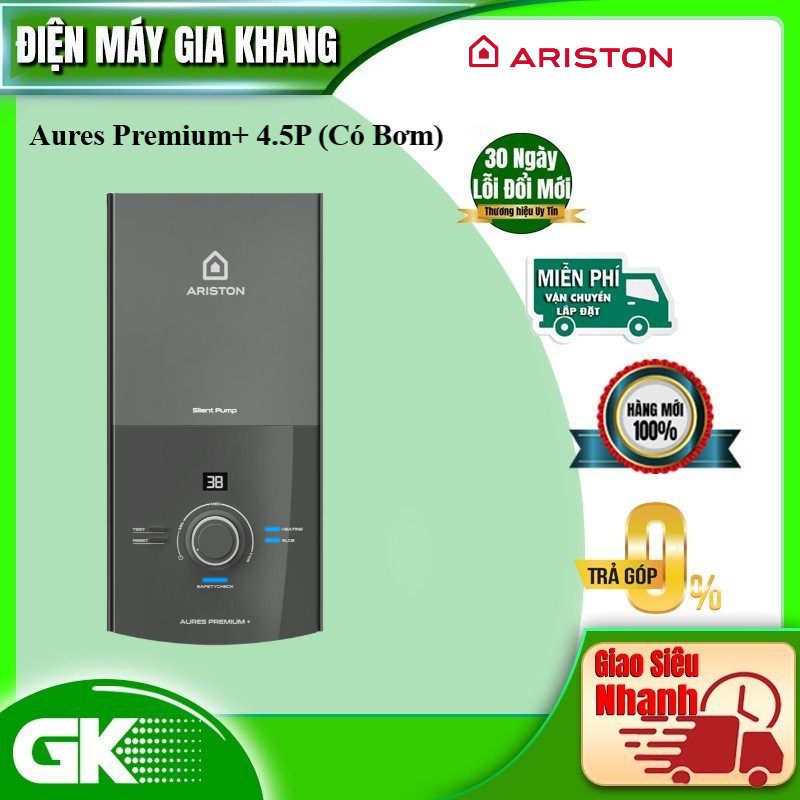 Hình ảnh Máy nước nóng Ariston AURES Premium+ 4.5P - Hàng chính hãng