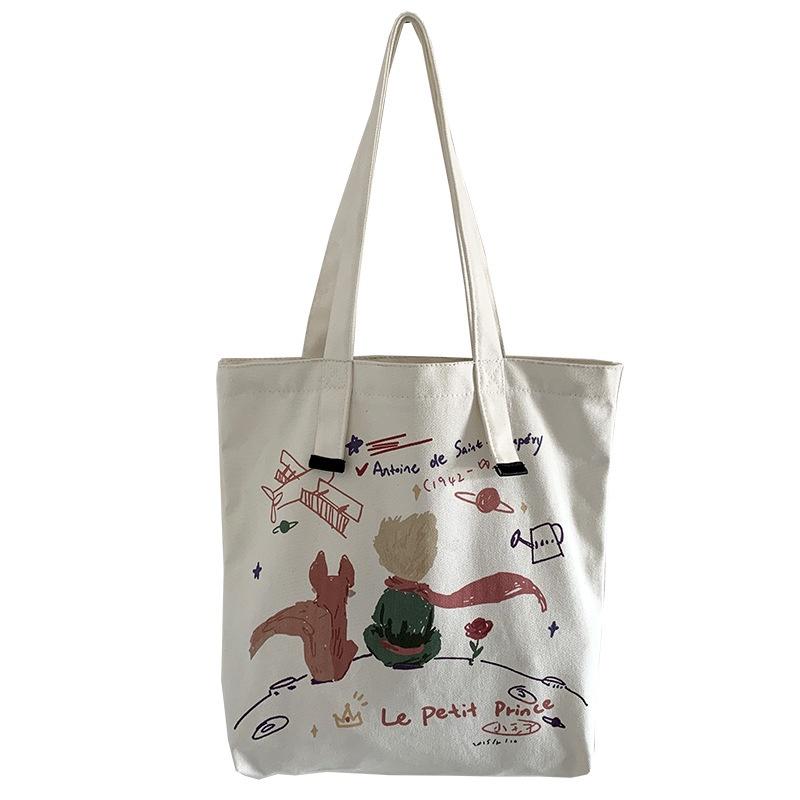 Túi vải tote nam nữ Unisex chất Canvas Đeo Vai Cao Cấp N.G.Os in hình hoạt hình cực cute