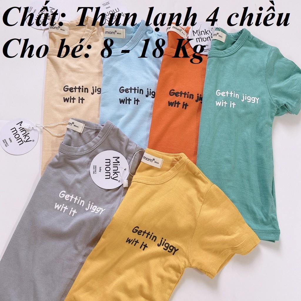 Bộ MINKY MOM cộc tay Quần áo trẻ em chính hãng thun lạnh cho bé gái bé trai sơ sinh 0 24 tháng tuổi quan ao tre em QA41