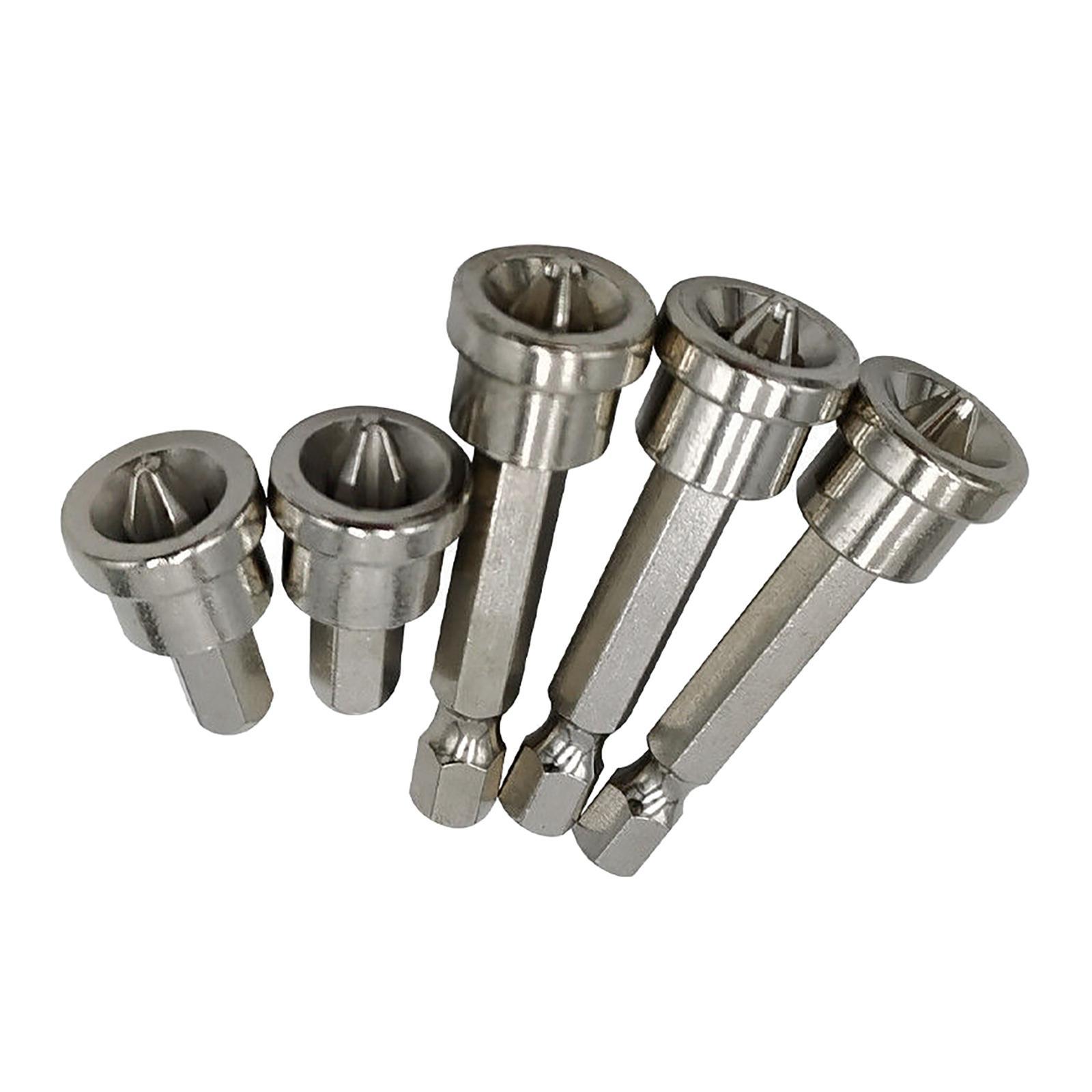 Pack-5 Woodworking Screw Hex Shank Positioning Bit Head