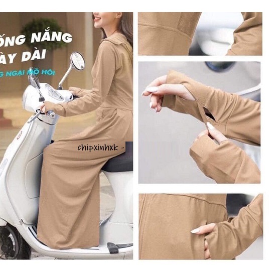 Áo CHOÀNG CHỐNG NẮNG nữ CHIPXINHXK 2 LỚP chất cườm bảo vệ bạn toàn diện