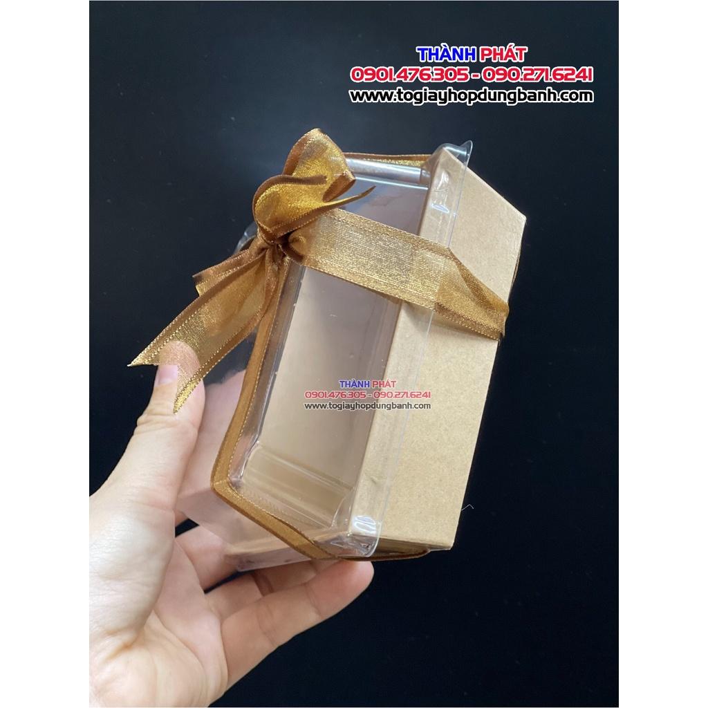 50 Hộp giấy E118 nâu kraft đựng bánh su sing, bông lan trứng muối