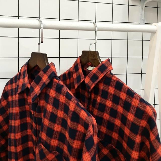 Sơ mi caro Oversize