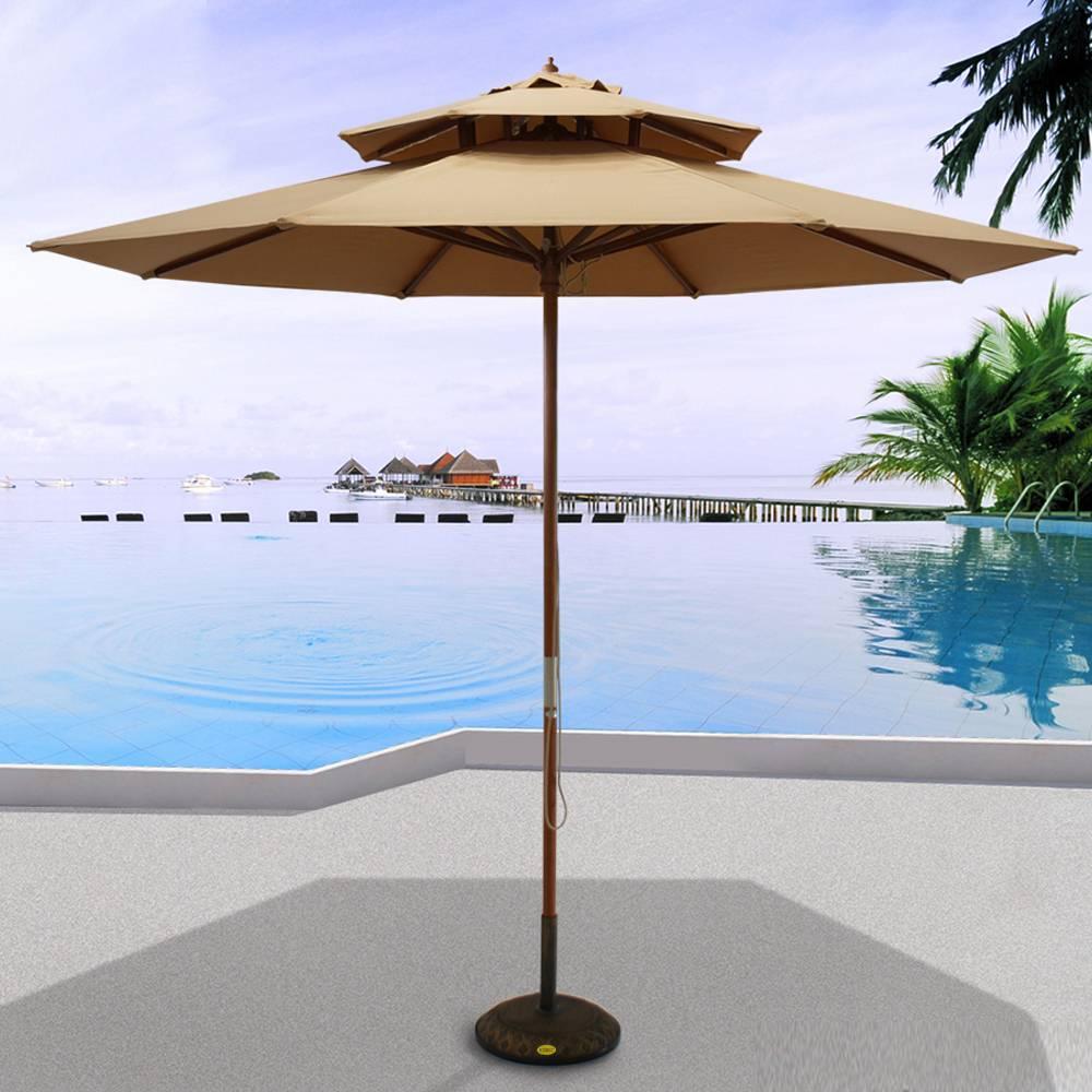 Dù gỗ 2 tầng nhiều màu