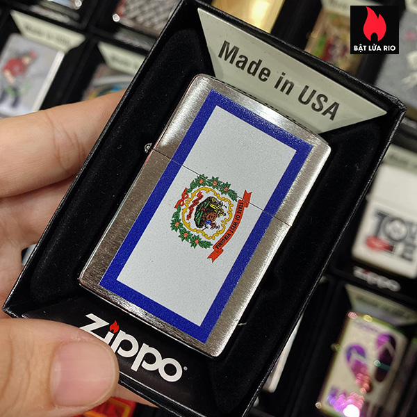 Bật Lửa Zippo 200 West Virgina Flag