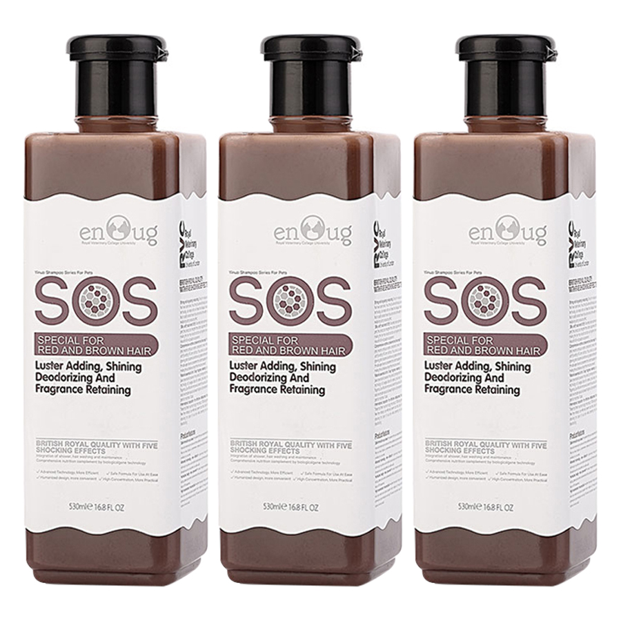 Combo 3 Chai Sữa Tắm Cho Chó Lông Nâu Đỏ SOS (530ml / Chai)