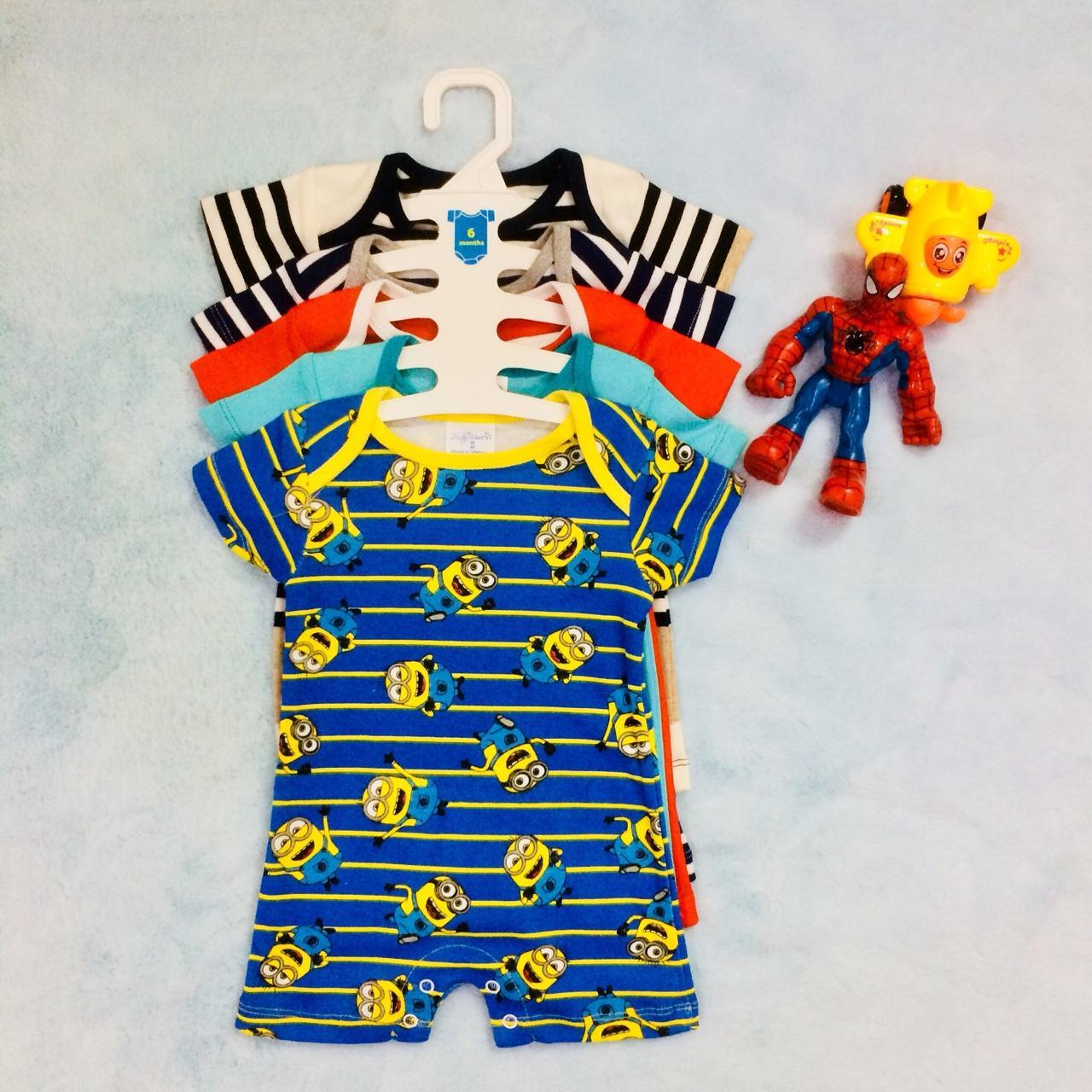 3 Bộ Body đùi liền quần cotton bé 3 tháng - 2 tuổi