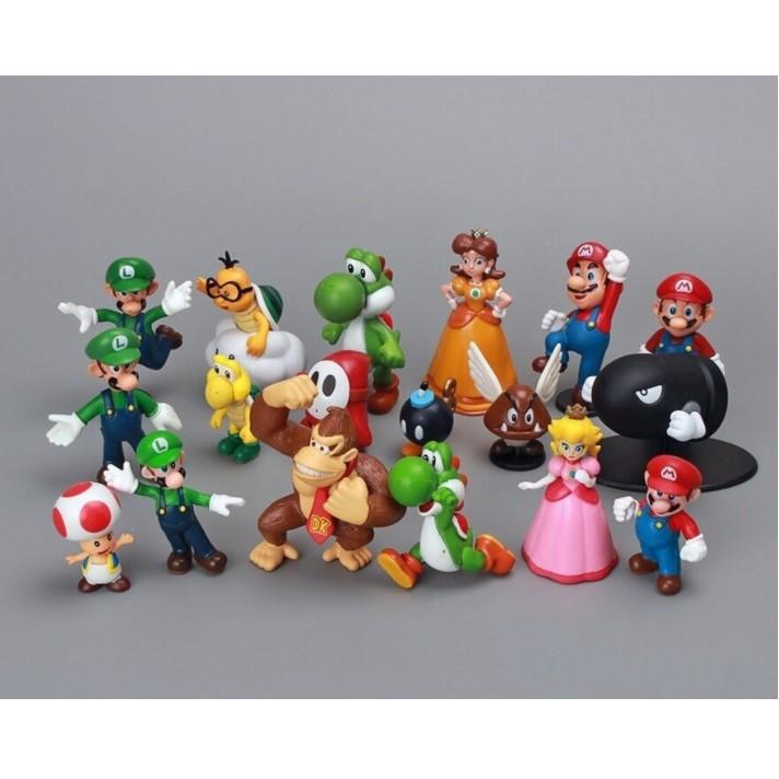 Đồ Chơi Mô Hình 18 Nhân Vật Trong Game Super Mario Bros