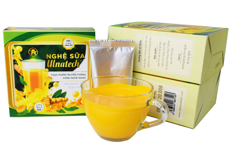 Nghệ sữa Ulnatech (hộp 100gr gồm 10 gói, bổ sung dưỡng chất cải thiện sức khoẻ)