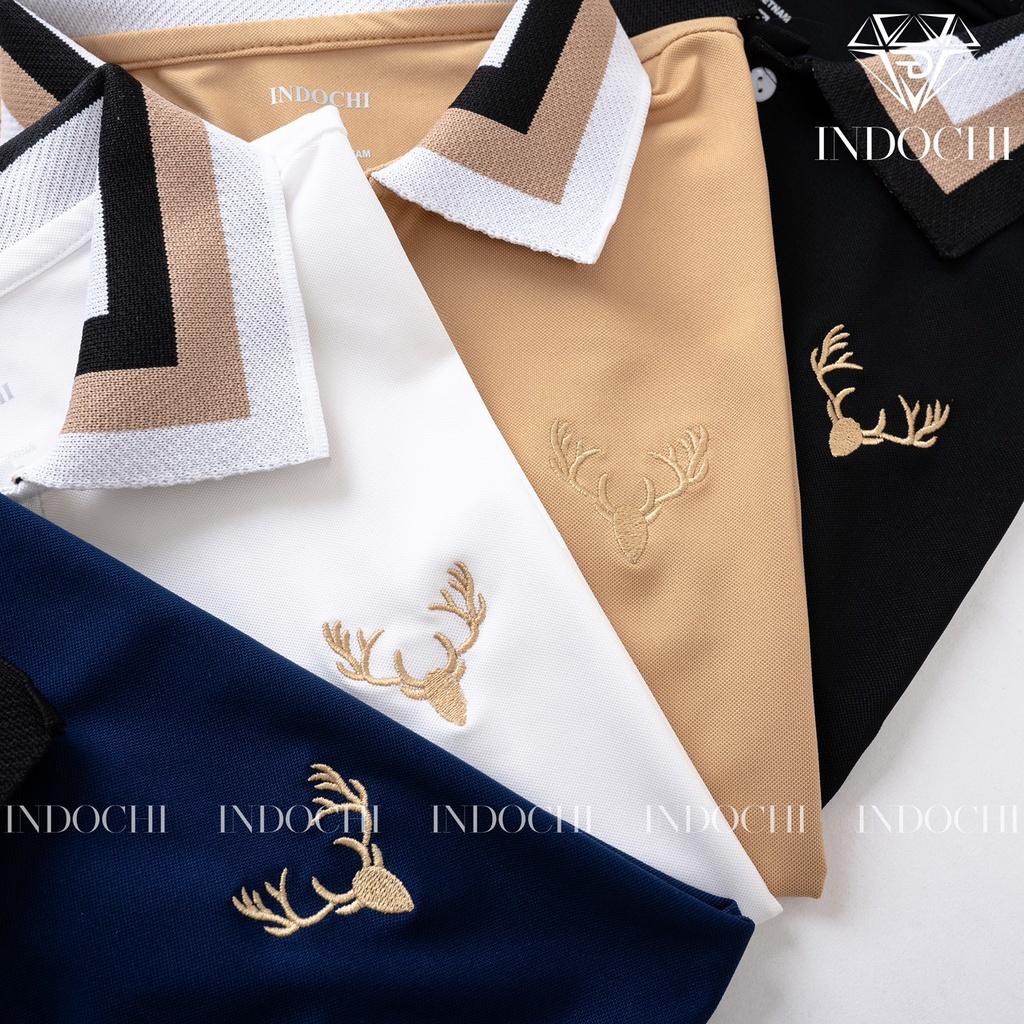 Áo Thun Nam Polo Ngắn Tay Cổ Trụ Vải Polo Co Giãn 4 Chiều Cao Cấp Sang Trọng Và Lịch Lãm