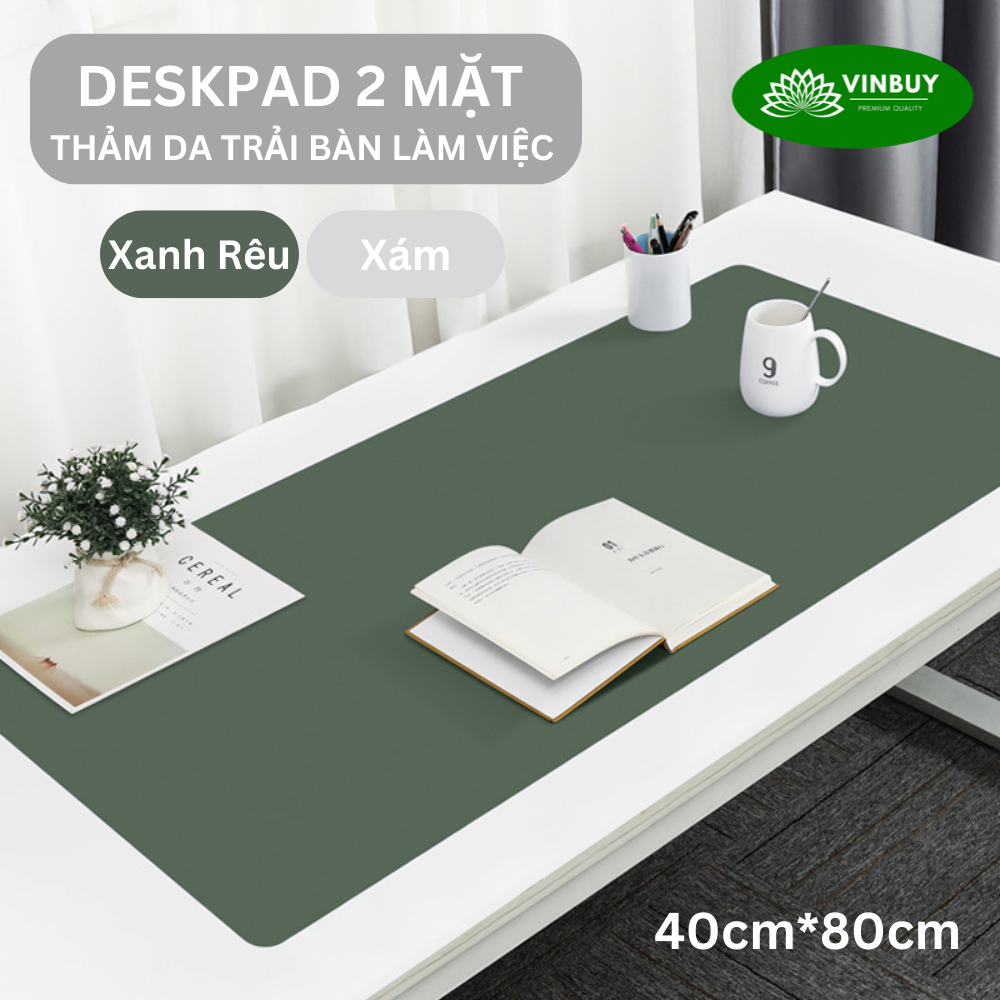 Tấm Lót Chuột, Thảm Da Trải Bàn Làm Việc VinBuy, Miếng Di Chuột Cỡ Lớn 40cmx80cm - Hàng Chính Hãng 