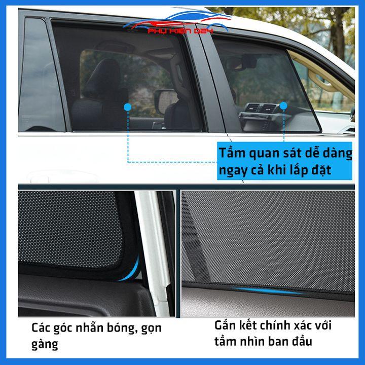 Bộ 4 rèm chắn nắng nam châm Mazda 2 2020 Sport khung cố định chống tia UV