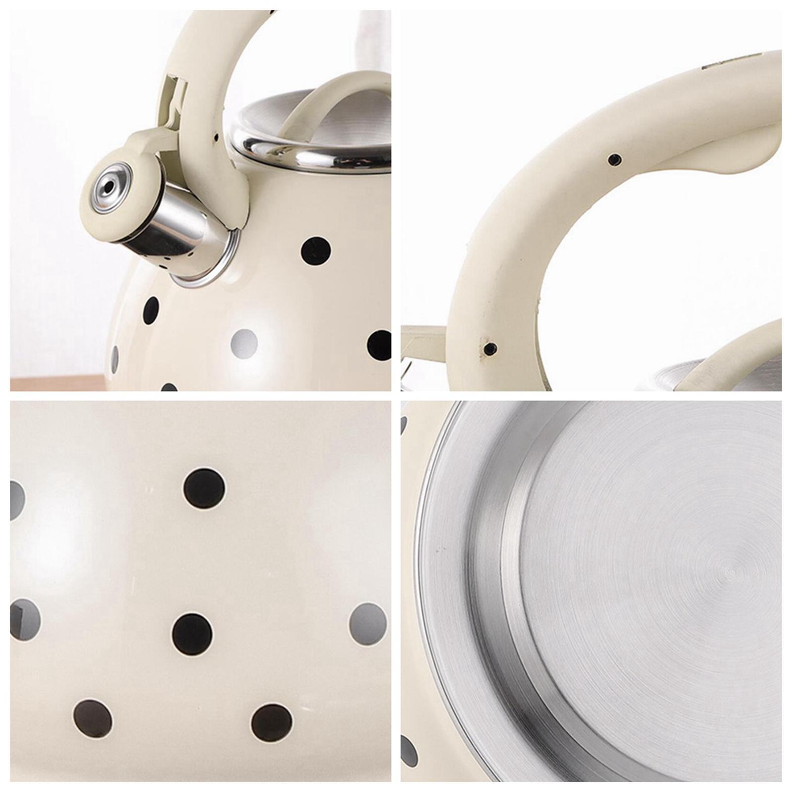 Whistling Kettle Teapot Kettle with Wooden Handle Water Kettle for Camping
