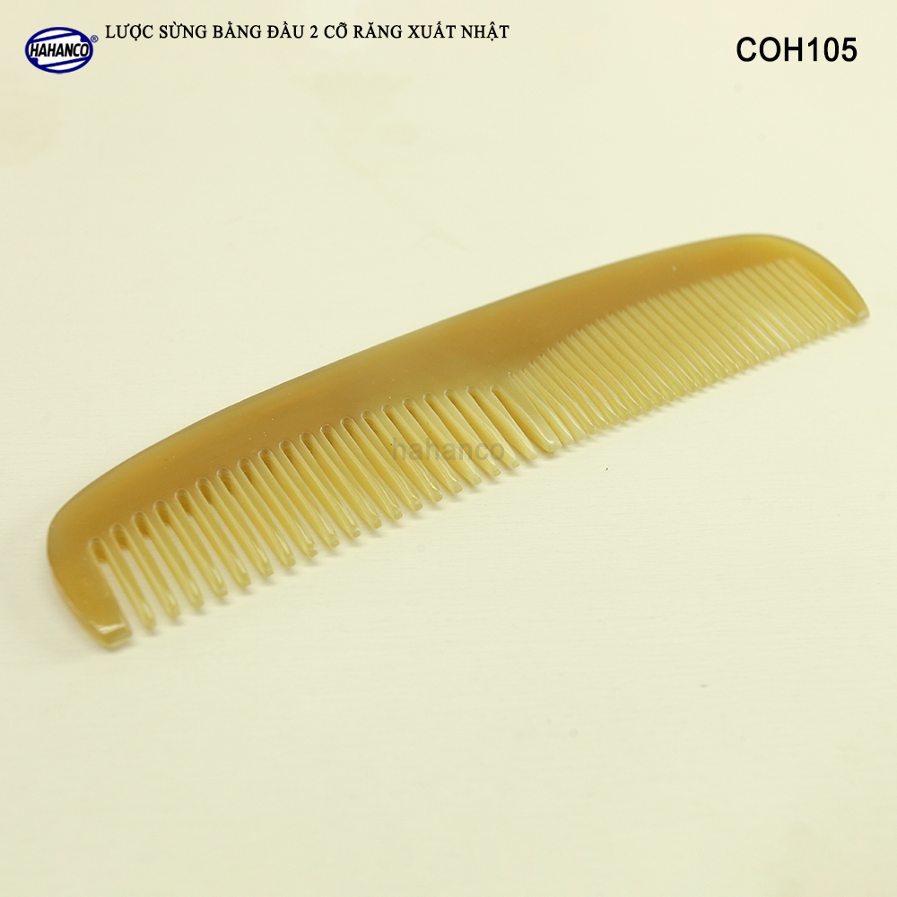 Lược sừng xuất Nhật COH105 - Lược bằng đầu 2 loại răng – Chăm sóc tóc