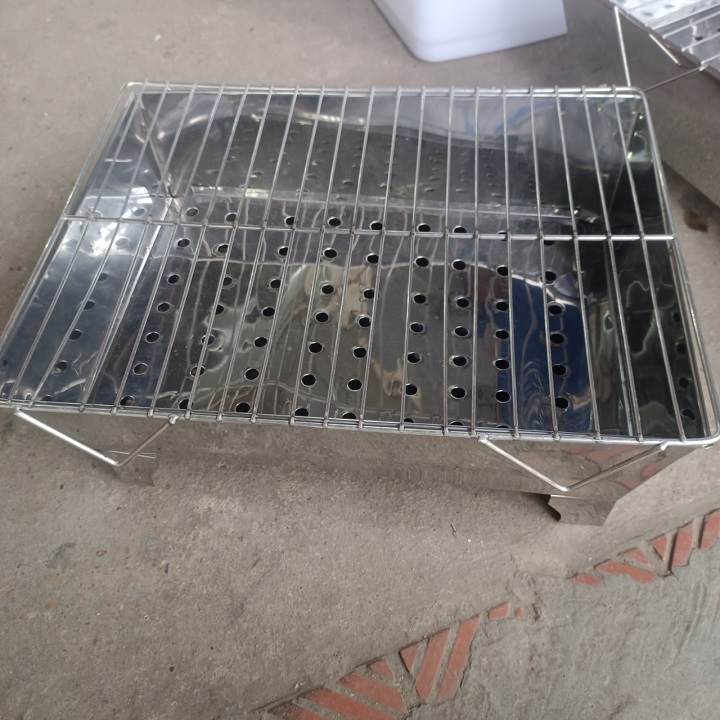 Bếp nướng than hoa ngoài trời loại lớn có chân kèm vỉ nướng cao cấp