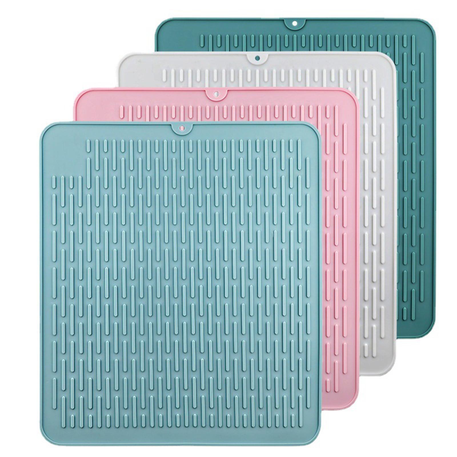 Silicone Fast Sink Drying Mat Heat Resistant 45x40cm Dish Draining Mat