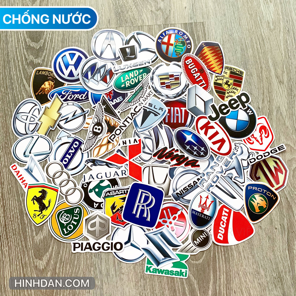 Sticker LOGO SIÊU XE - Dán Trang Trí - Chất Liệu PVC Cán Màng Chất Lượng Cao Chống Nước, Chống Nắng, Không Bong Tróc Phai Màu